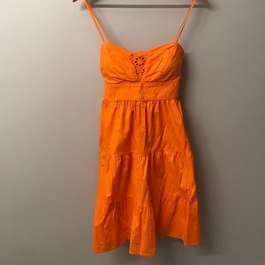 City Triangles Orange Short Maxi Dress